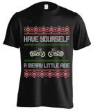 Have Yourself A Merry Little Ride Biker's Ugly Christmas T-shirt