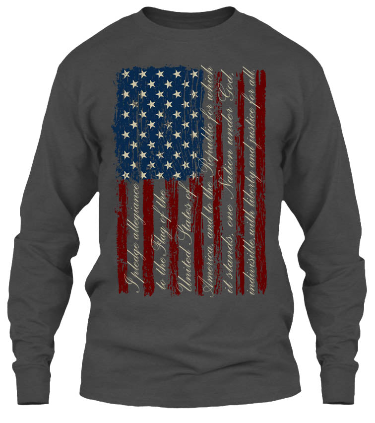 Pledge of Allegiance American Flag (Front Print)