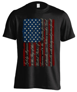 Pledge of Allegiance American Flag (Front Print)