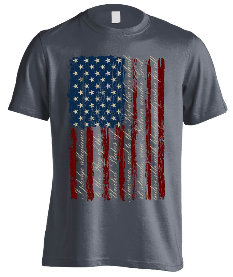 Pledge of Allegiance American Flag (Front Print)