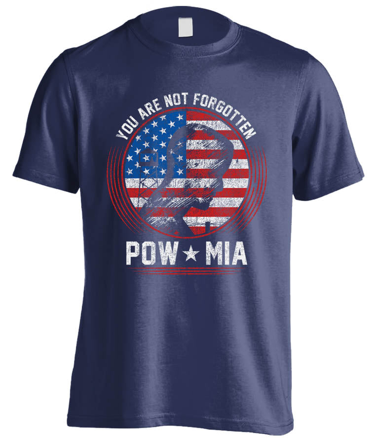POW/MIA You Are Not Forgotten T-shirt (Front Print)