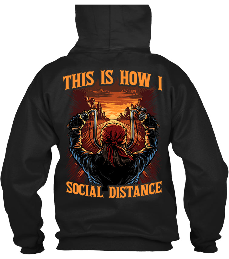 This Is How I Social Distance Motorcycle T-shirt