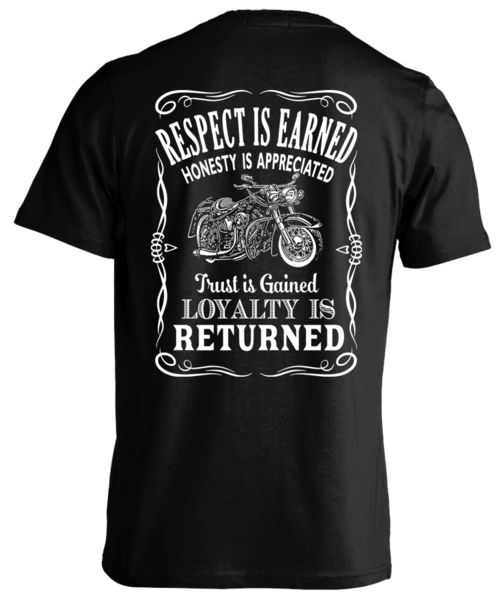 T-shirt - Respect Is Earned Loyalty Is  Appreciated