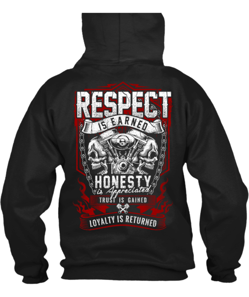 T-shirt - Respect Is Earned Skull & Engine