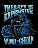 T-shirt - Therapy Is Expensive, Wind Is Cheap (Front Print)