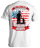 One Thing I Love More Than Being A Veteran Is Being A Grandpa T-shirt (Back Print)