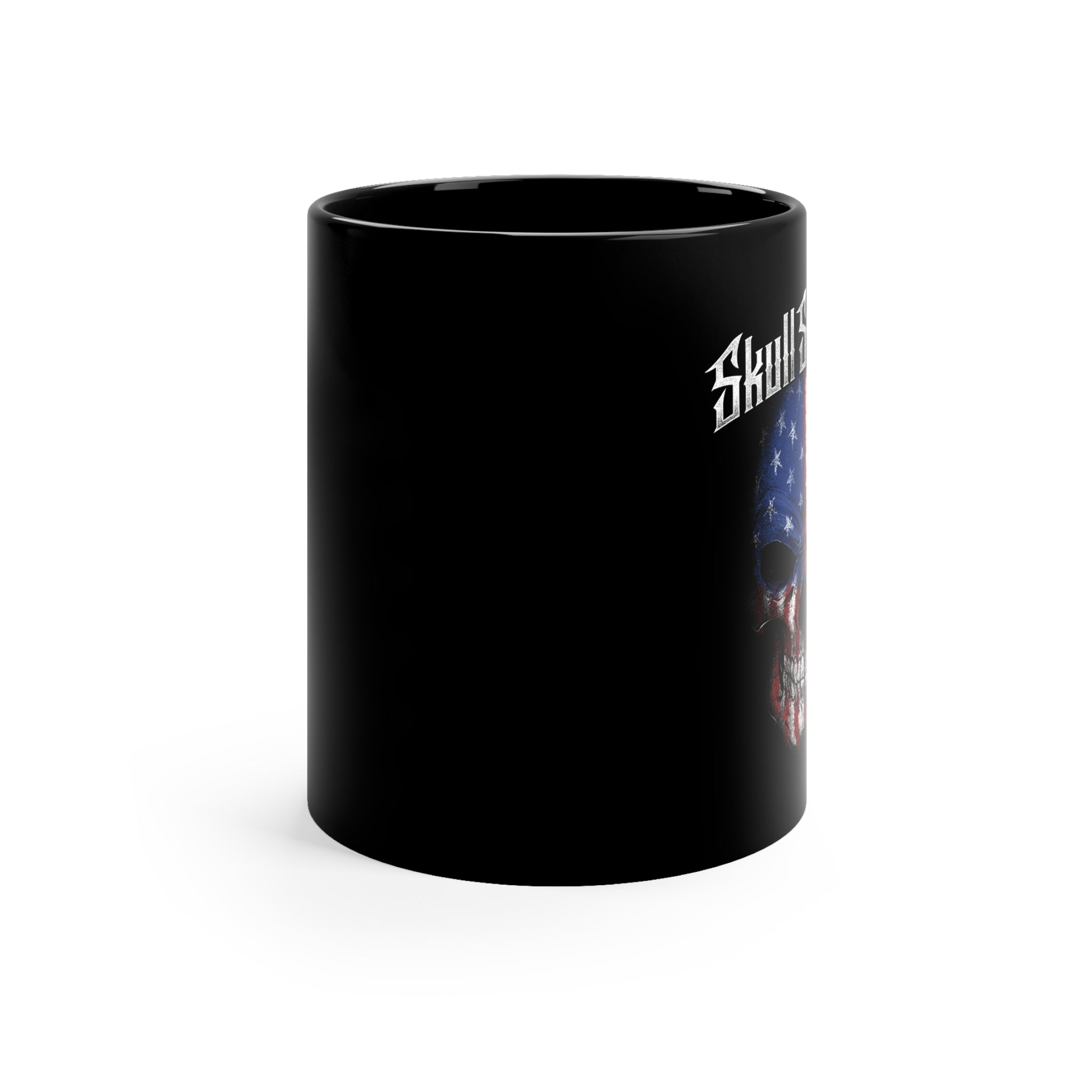 Skull Society Stars & Stripes Ceramic Mug - Black - 11oz