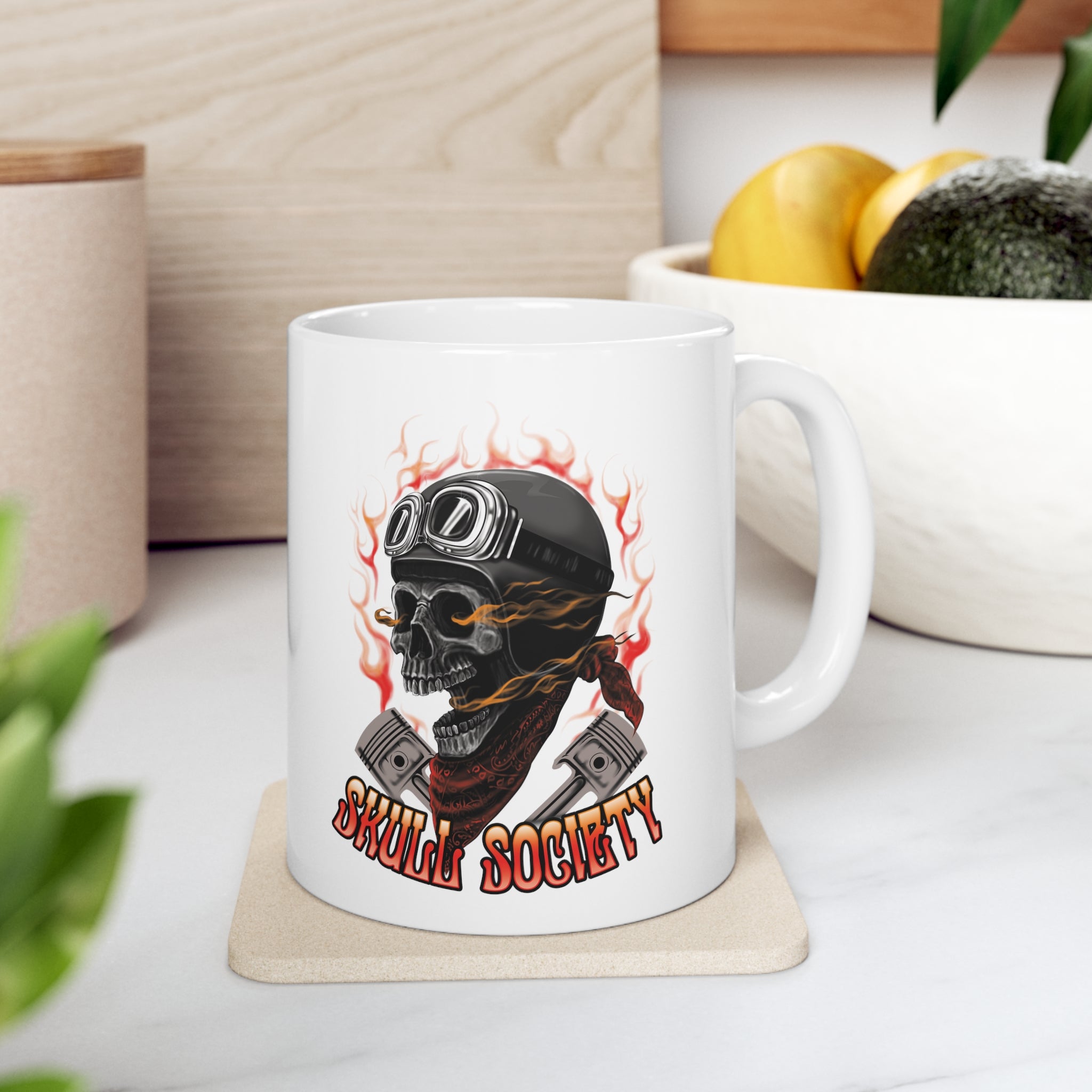 Blazing Skull Mug - 11oz