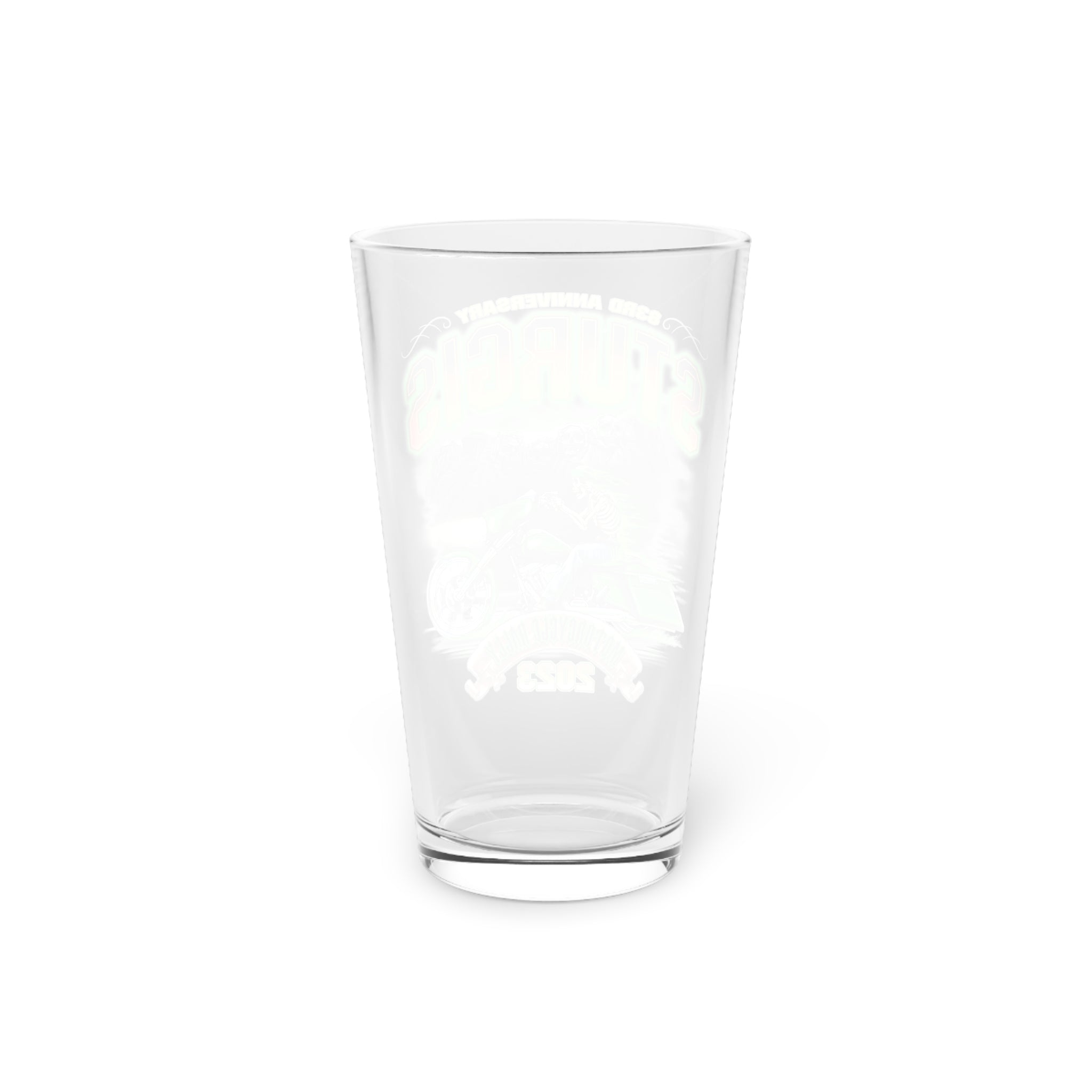 2023 Sturgis Motorcycle Rally Green Skeleton Pint Glass -16oz