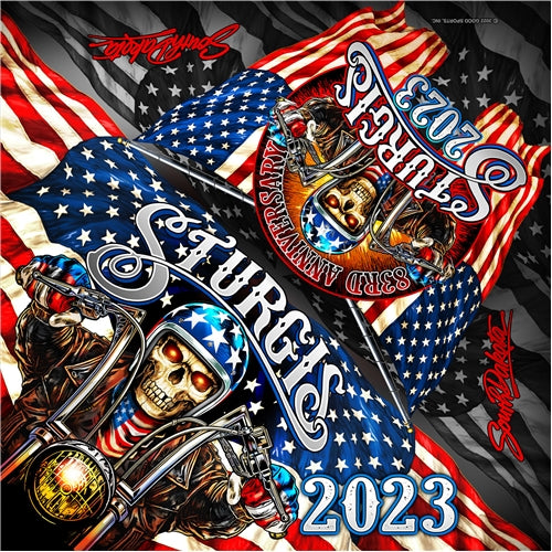 2023 Sturgis Motorcycle Rally American Skull Bandana - 83rd Anniversary