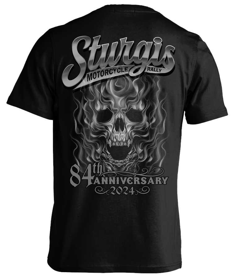 2024 Sturgis Motorcycle Rally Smokey Skull - 84th Anniversary