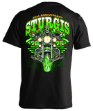 2025 Sturgis Motorcycle Rally Green Skeleton Rider - 85th Anniversary