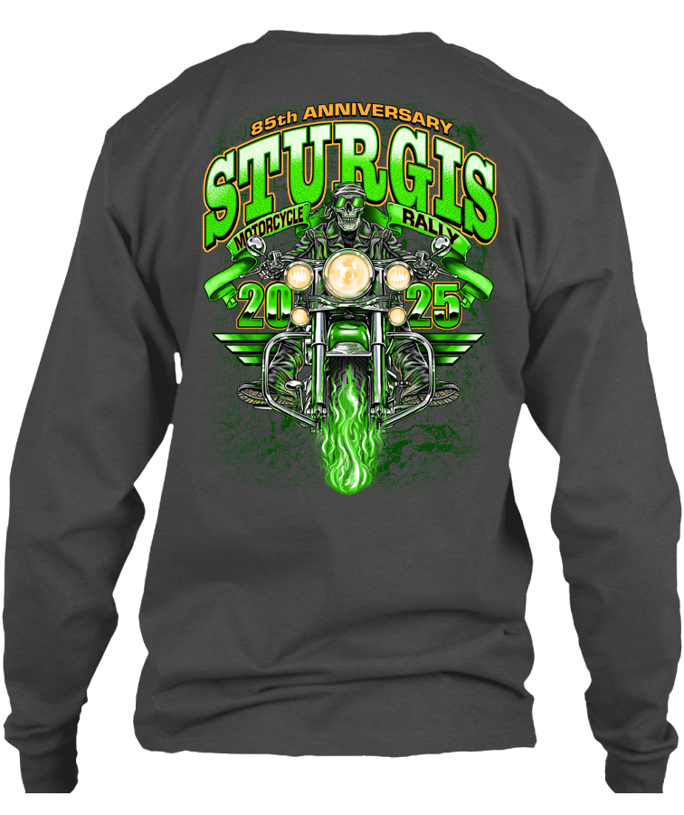 2025 Sturgis Motorcycle Rally Green Skeleton Rider - 85th Anniversary