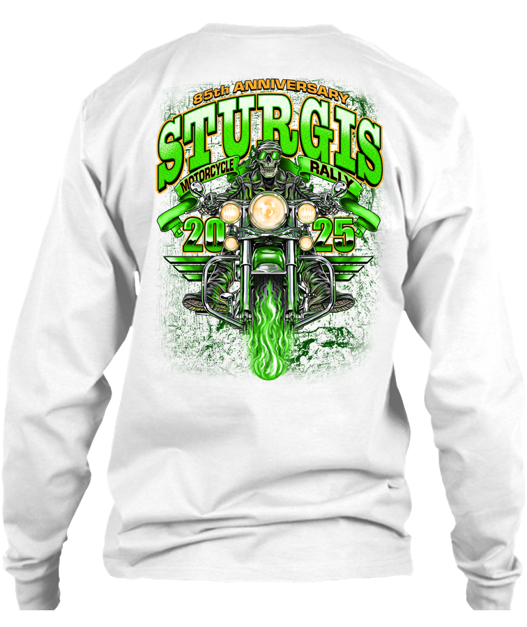 2025 Sturgis Motorcycle Rally Green Skeleton Rider - 85th Anniversary