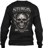 2026 Sturgis Motorcycle Rally Smokey Skull T-shirt - 86th Anniversary