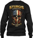 2026 Sturgis American Flag Skull - 86th Anniversary