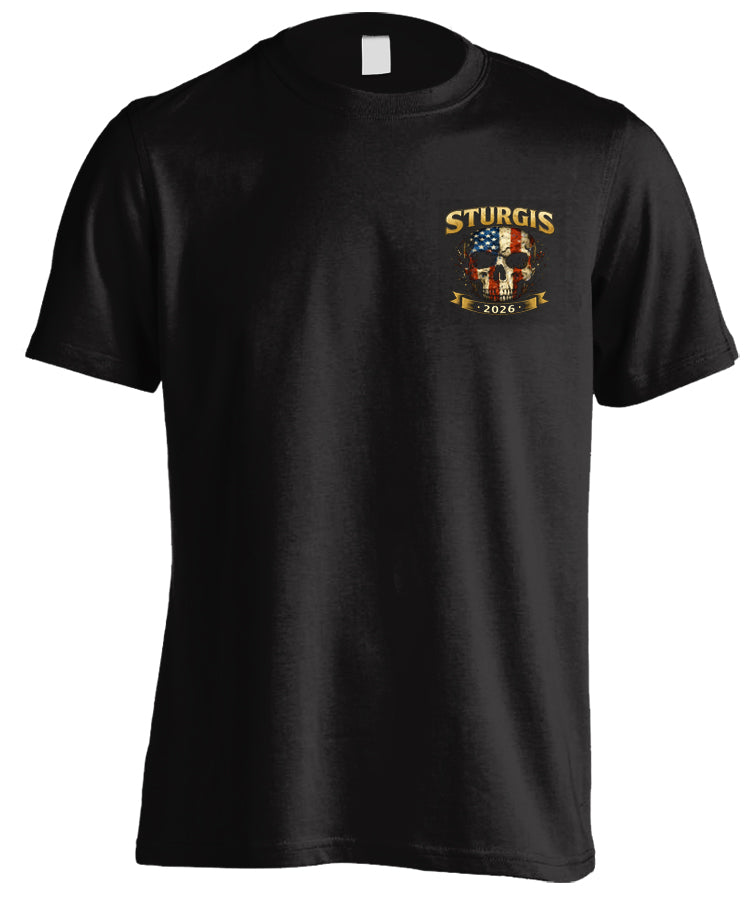 2026 Sturgis American Flag Skull - 86th Anniversary