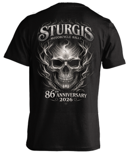 2026 Sturgis Motorcycle Rally Smokey Skull T-shirt - 86th Anniversary
