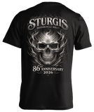 2026 Sturgis Motorcycle Rally Smokey Skull T-shirt - 86th Anniversary