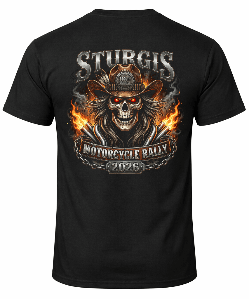 2026 Sturgis Motorcycle Rally Cowboy Skull - 86th Anniversary
