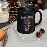 Skull Society Stars & Stripes Ceramic Mug - Black - 11oz