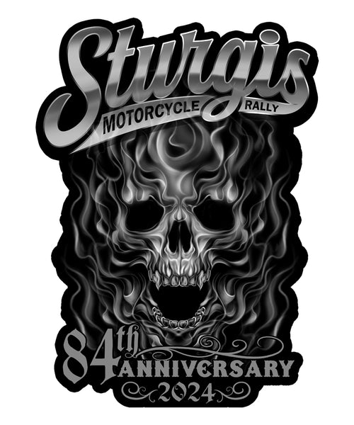 2024 Sturgis Rally Smokey Skull 84th Anniversary Decals