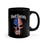 Skull Society Stars & Stripes Ceramic Mug - Black - 11oz