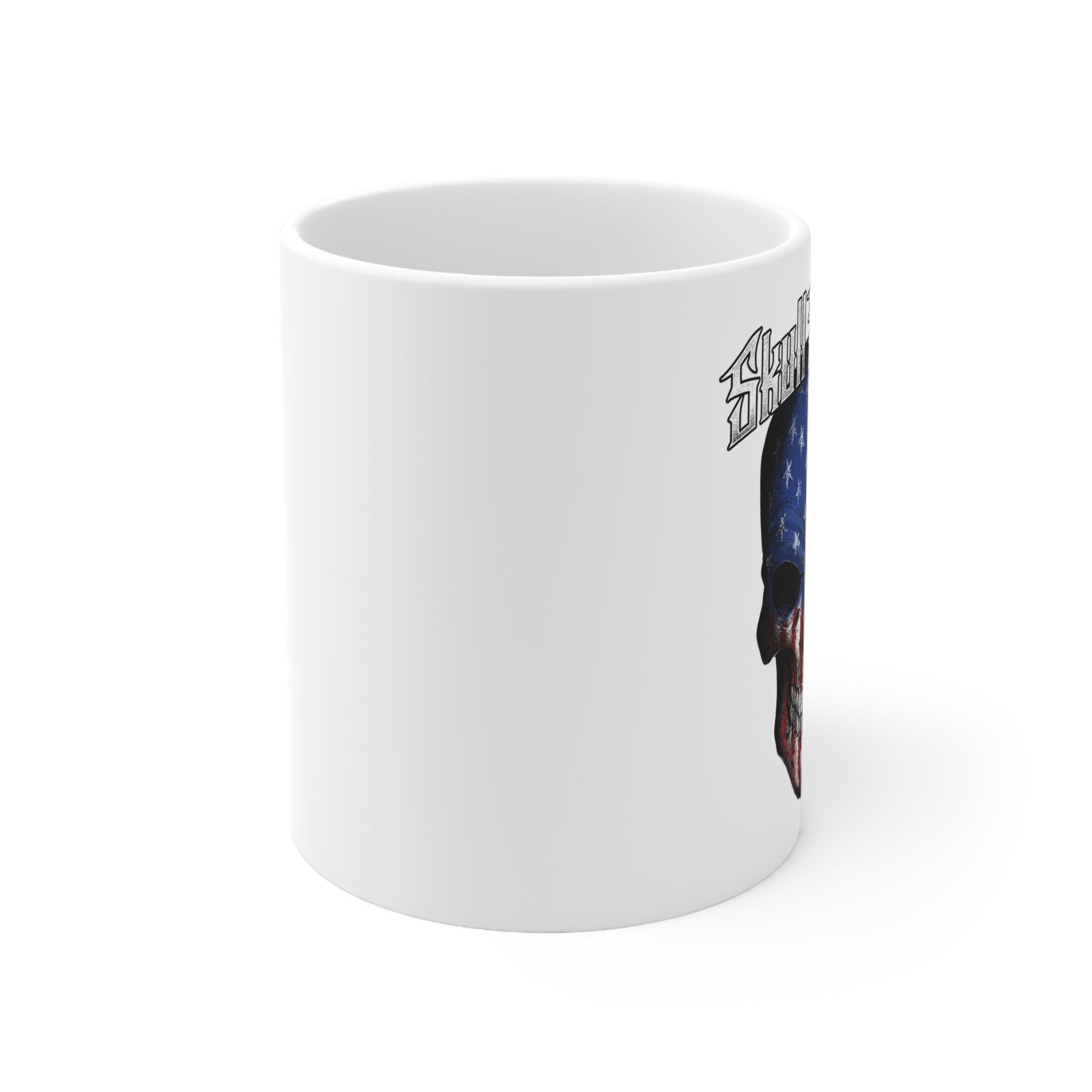 Skull Society Stars & Stripes Ceramic Mug - White - 11oz