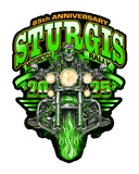 2025 Sturgis Rally Green Skeleton Rider Decals