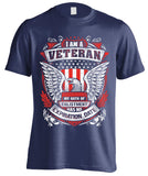 I Am A Veteran Eagle (Front Print)