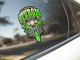 2025 Sturgis Rally Green Skeleton Rider Decals