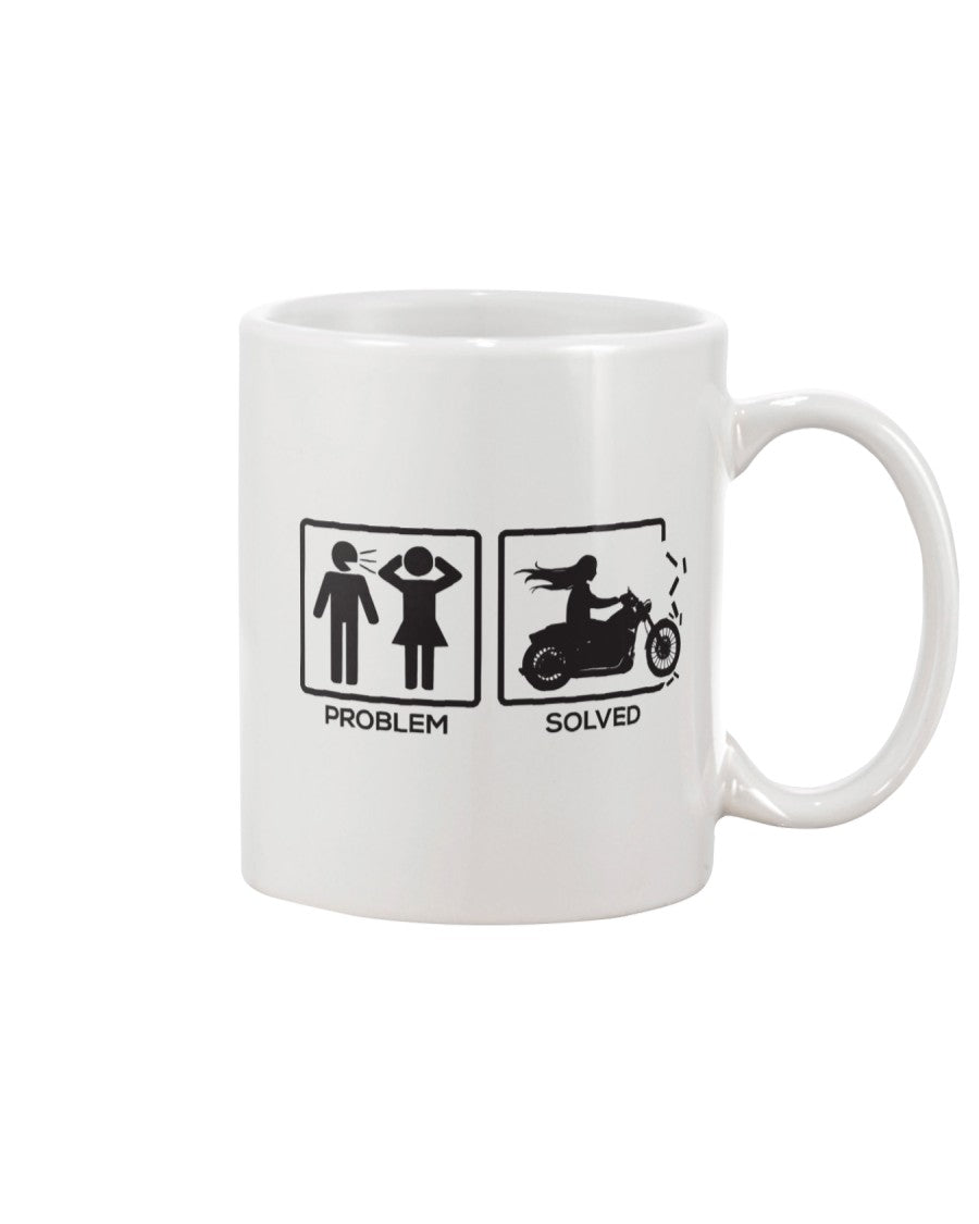 Problem Solved By Motorcycle Ladies Mug