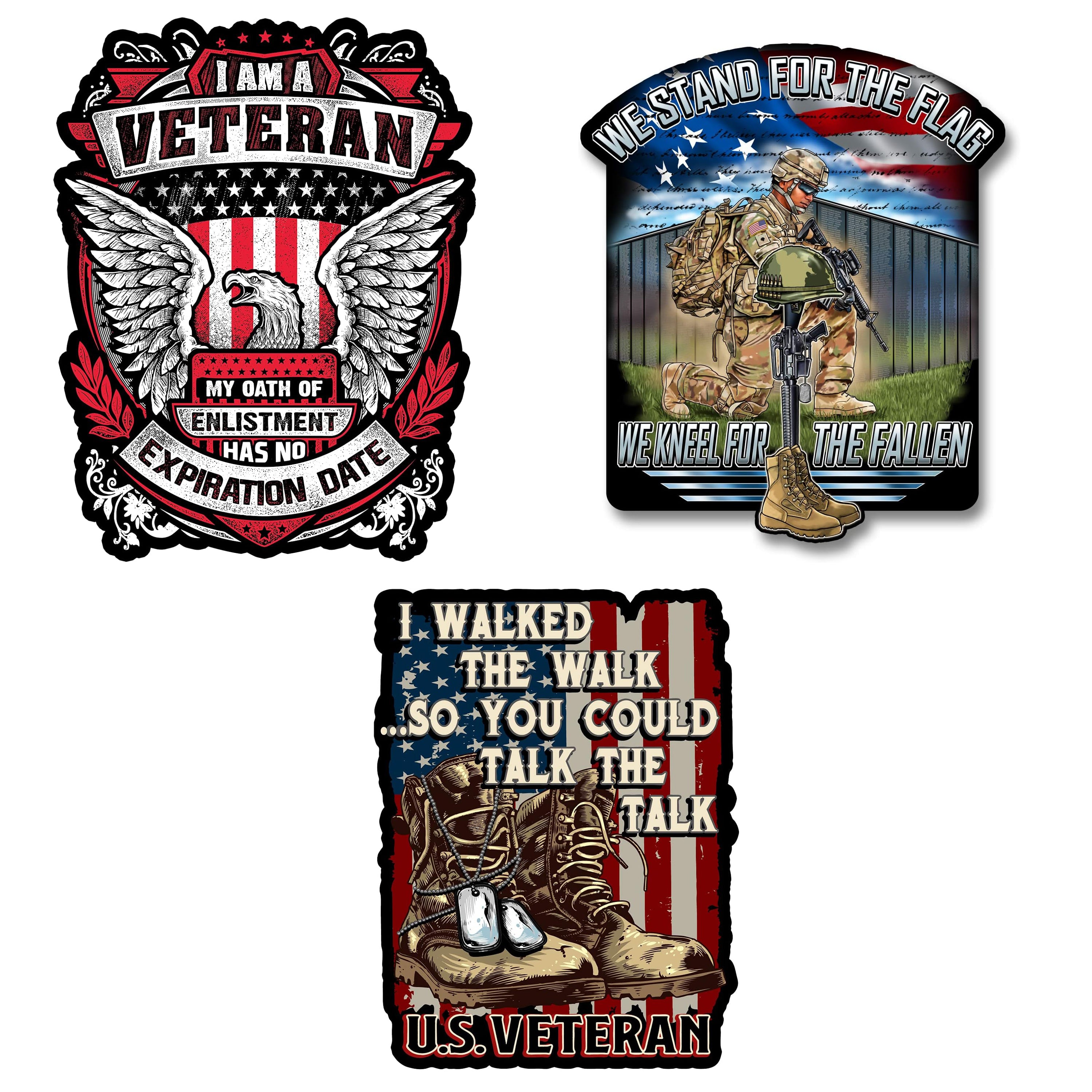 Veteran Decal Gift Pack - 3-Pack
