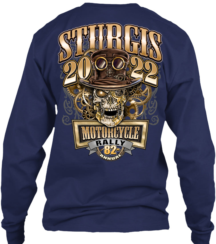 2022 Sturgis Motorcycle Rally Steampunk Skull - 82nd Anniversary T-shirt