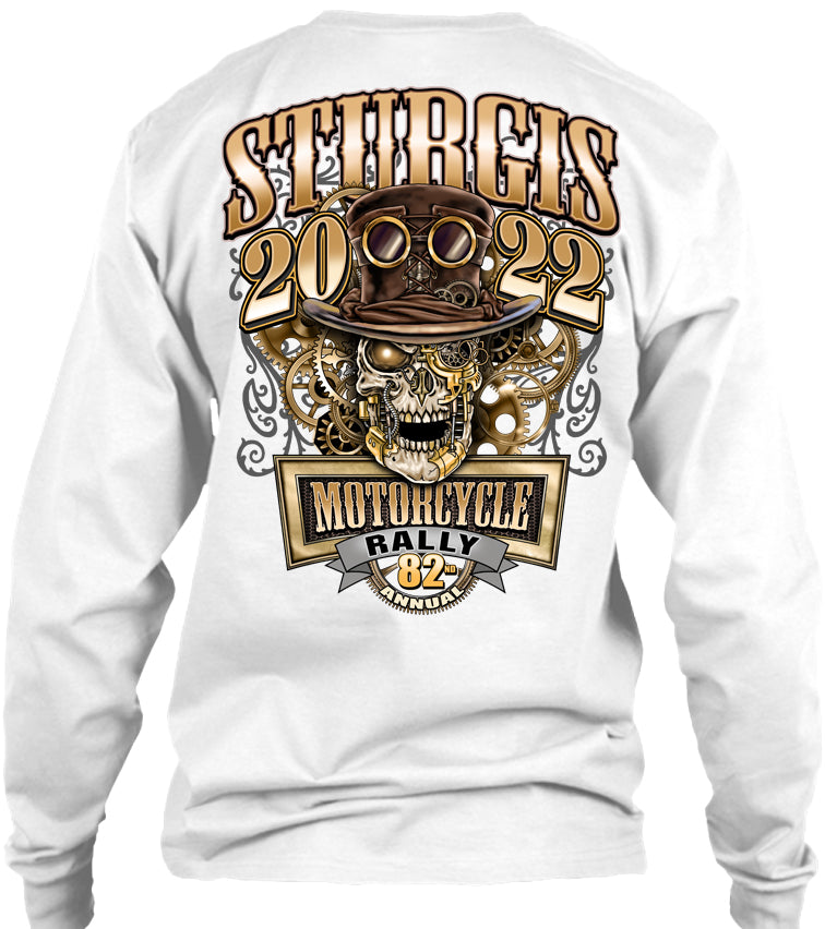 2022 Sturgis Motorcycle Rally Steampunk Skull - 82nd Anniversary T-shirt