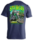 2022 Sturgis Motorcycle Rally Green Skeleton Rider 82nd Anniversary