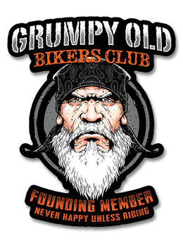 Grumpy Old Bikers Club Founding Member Decal