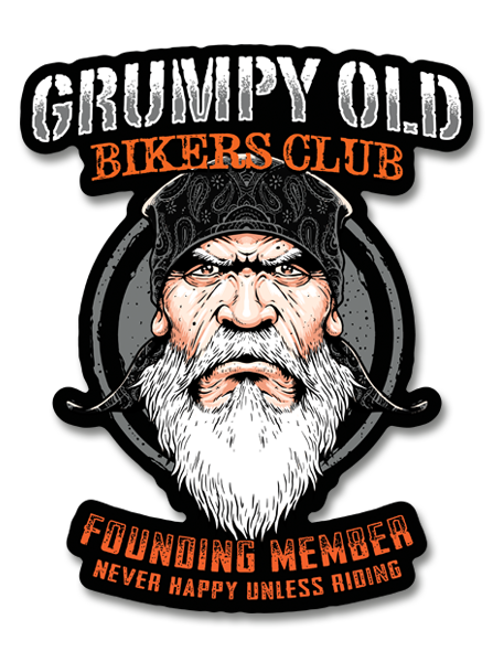 Grumpy Old Bikers Club Founding Member Decal