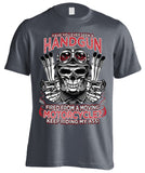 Have You Ever Seen A Handgun Fired From A Moving Motorcycle (Front Print)