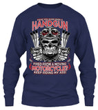 Have You Ever Seen A Handgun Fired From A Moving Motorcycle (Front Print)