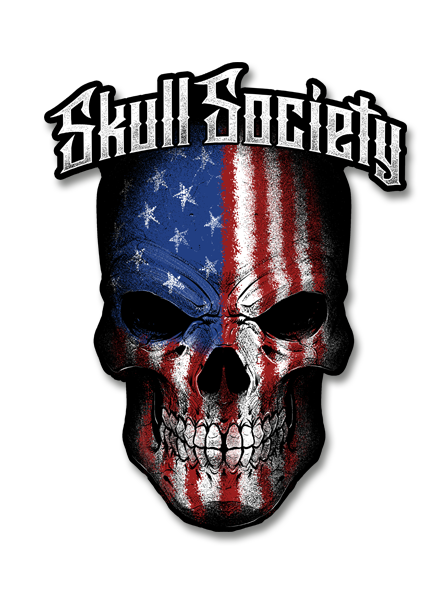 Skull Society Stars & Stripes 7" Decal
