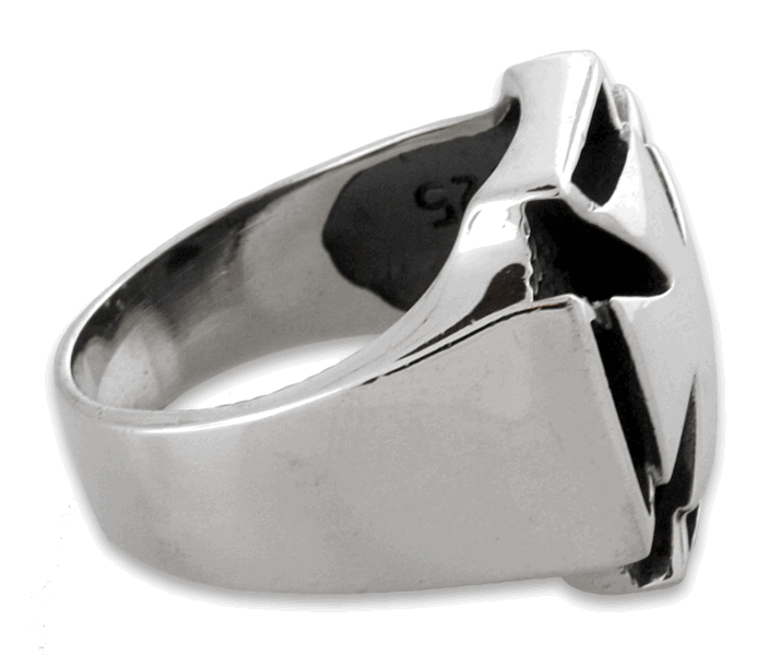 Sterling Silver Double Iron Cross Ring