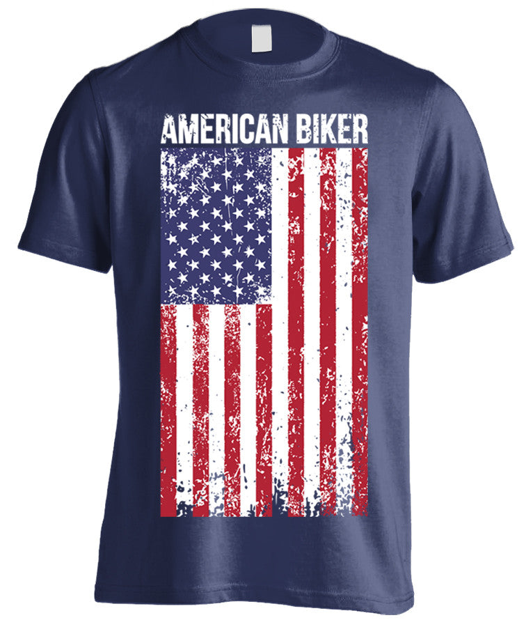 T-shirt - American Biker Flag (Front Print)