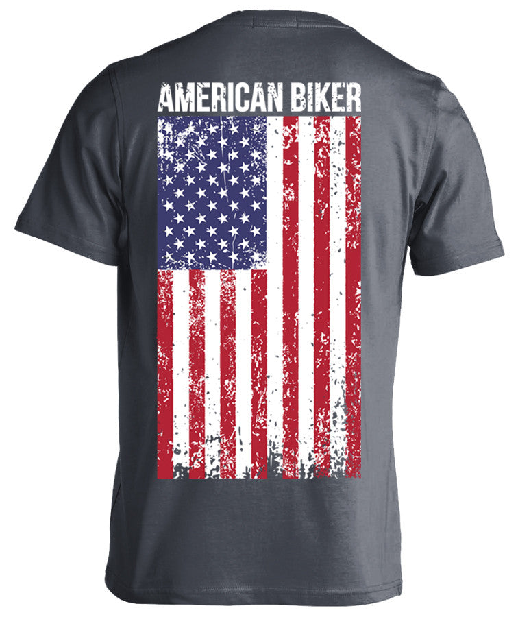 T-shirt - American Biker Flag