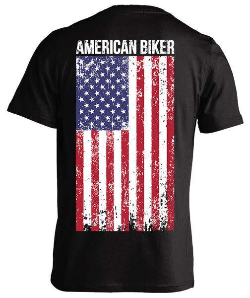 T-shirt - American Biker Flag