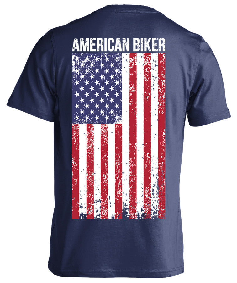 T-shirt - American Biker Flag