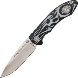 Harley Tec X Linerlock Black Folding Pocket Knife