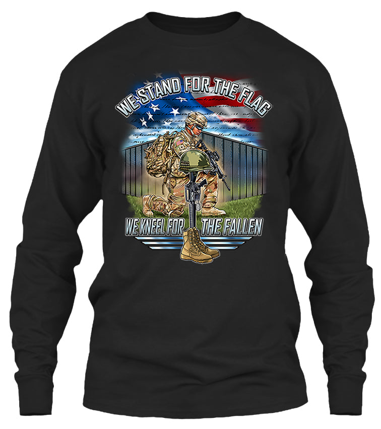 We Stand For The Flag, We Kneel For The Fallen (Front Print)