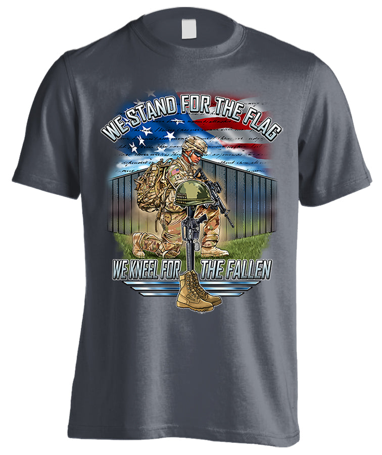 We Stand For The Flag, We Kneel For The Fallen (Front Print)
