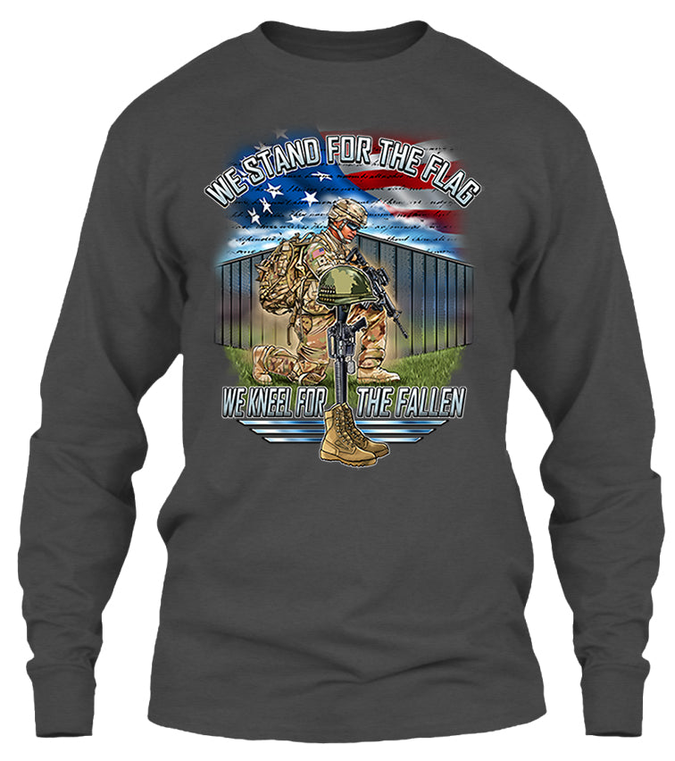 We Stand For The Flag, We Kneel For The Fallen (Front Print)